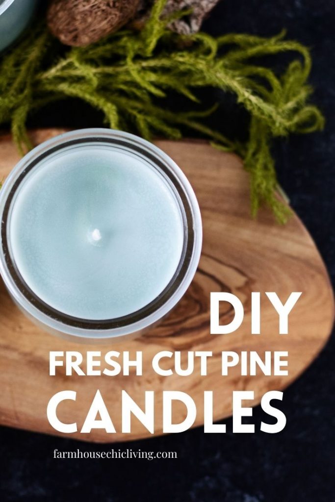 These farm fresh pine candles make a great handmade gift idea for him! 