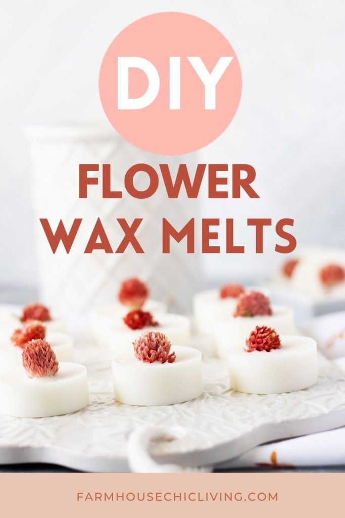 Don't wait, learn how to make wax melts with dried flowers today with only 3 ingredients and 5 quick steps!