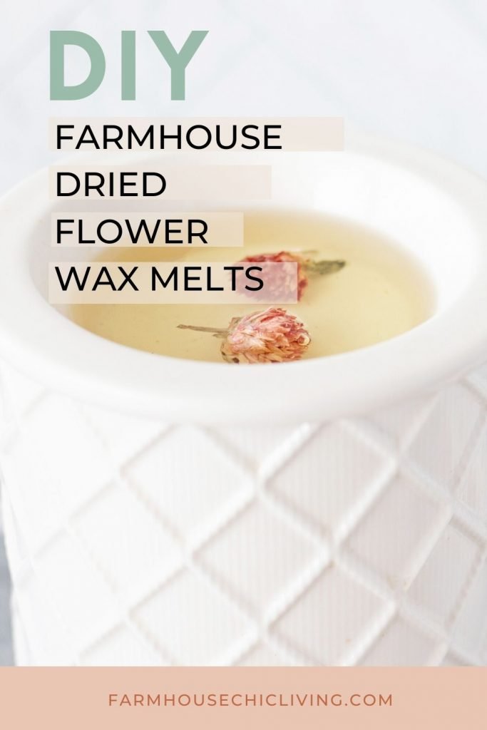 I know you’ll love making these floral wax melts. I’m storing these dried flower wax melts in a glass jar because they are just too pretty not to display!